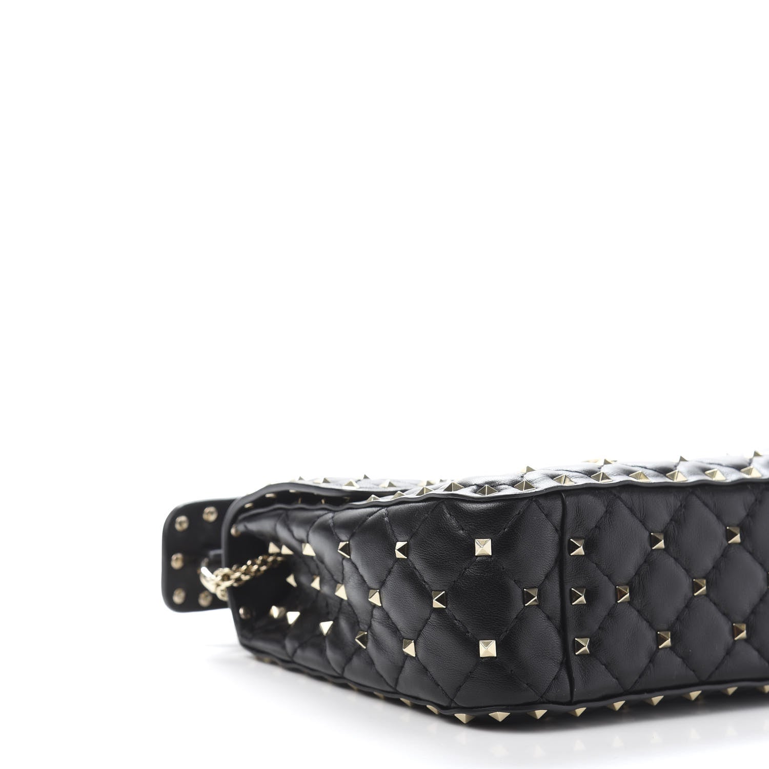 Valentino Garavani Lambskin Medium Rockstud Spike Shoulder Bag Black 7 of 10