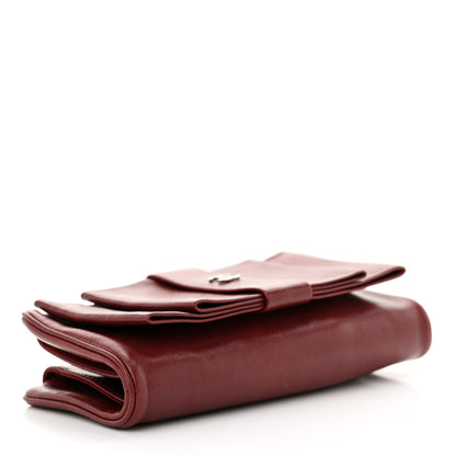 Chanel Lambskin Bow French Wallet Red 5 of 12