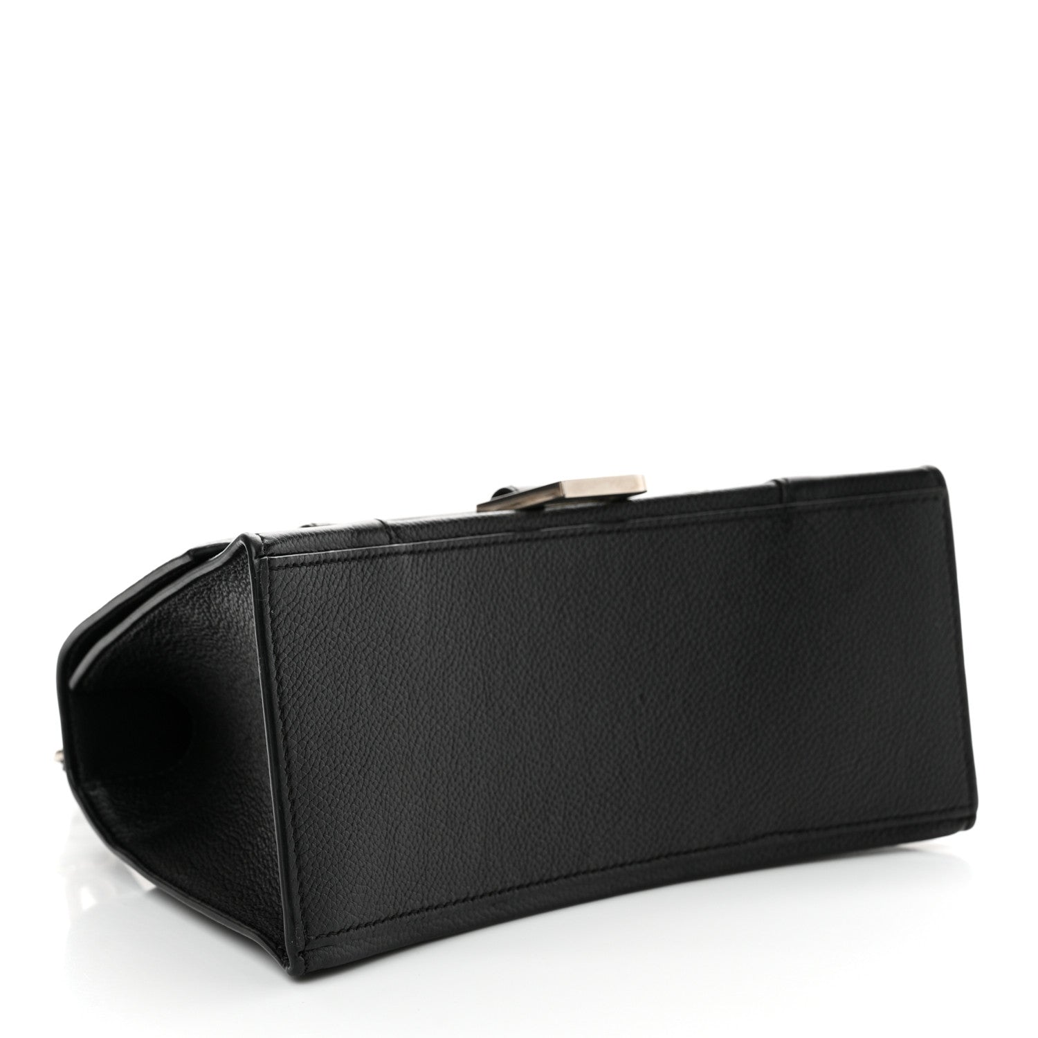 Balenciaga Grained Calfskin Small Hourglass Top Handle Bag Black 4 of 11
