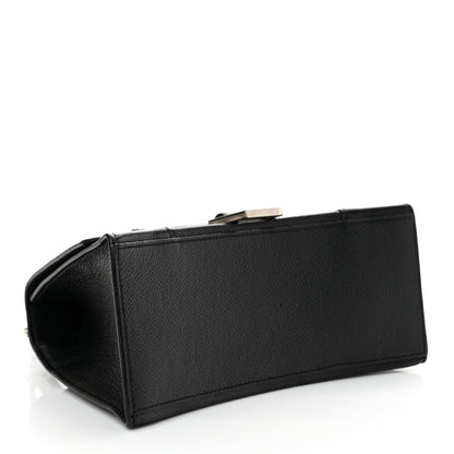 Balenciaga Grained Calfskin Small Hourglass Top Handle Bag Black 4 of 11