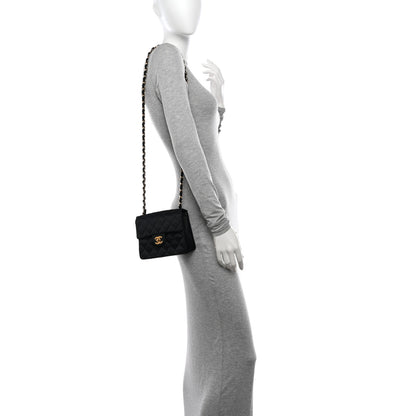Chanel Satin Quilted Mini Square Flap Black 2 of 16