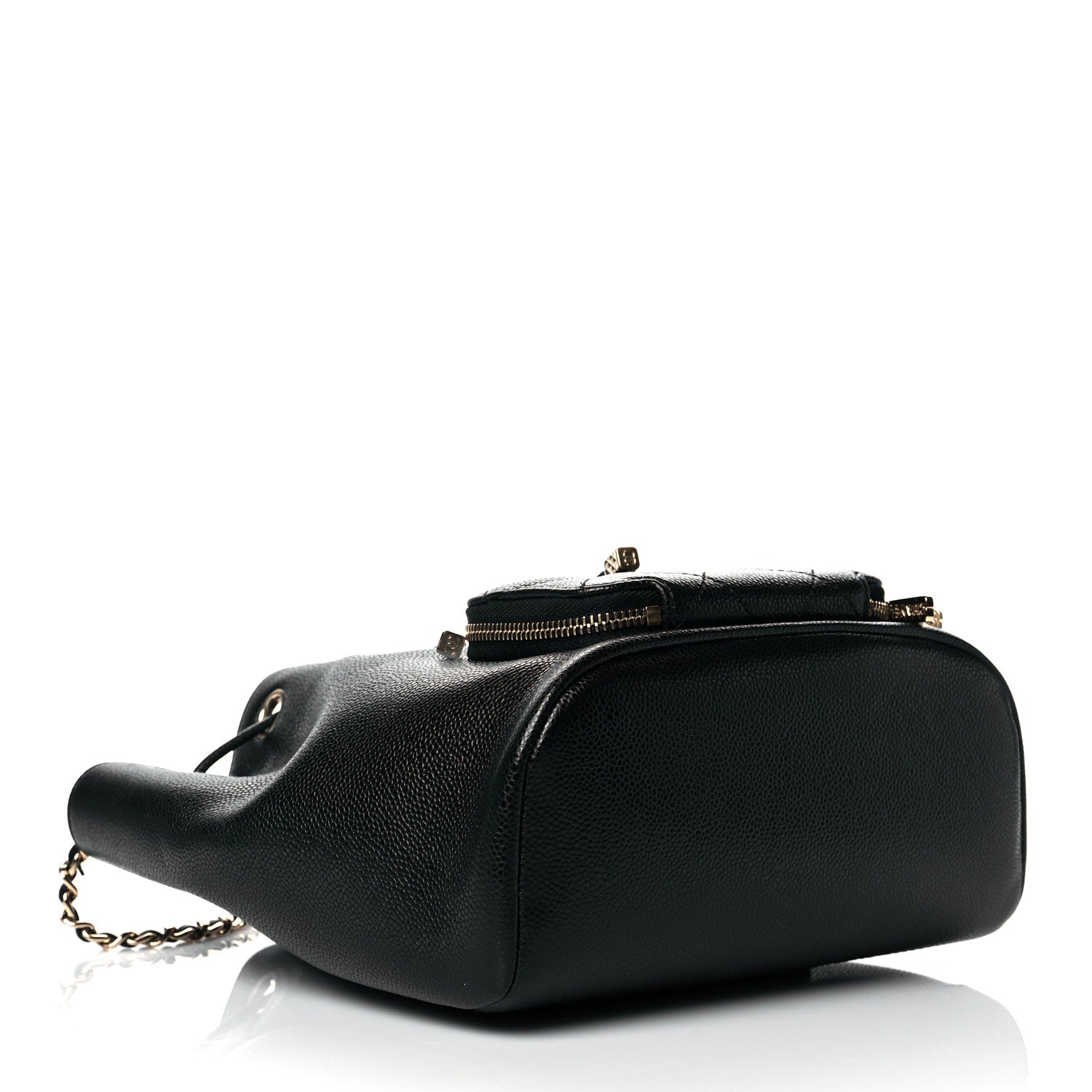 Chanel Caviar Quilted CC Pocket Bucket Bag Black 4 of 11