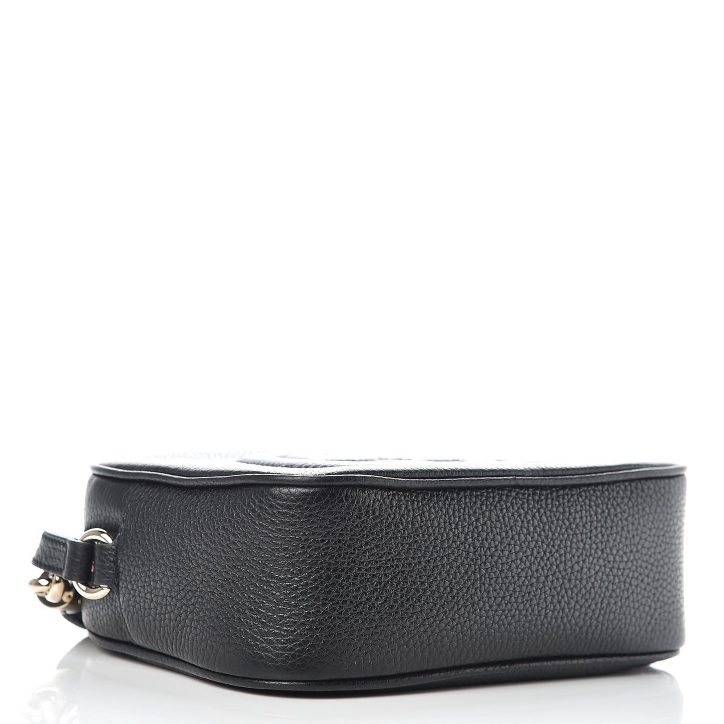 Pebbled Calfskin Small Soho Disco Bag Black