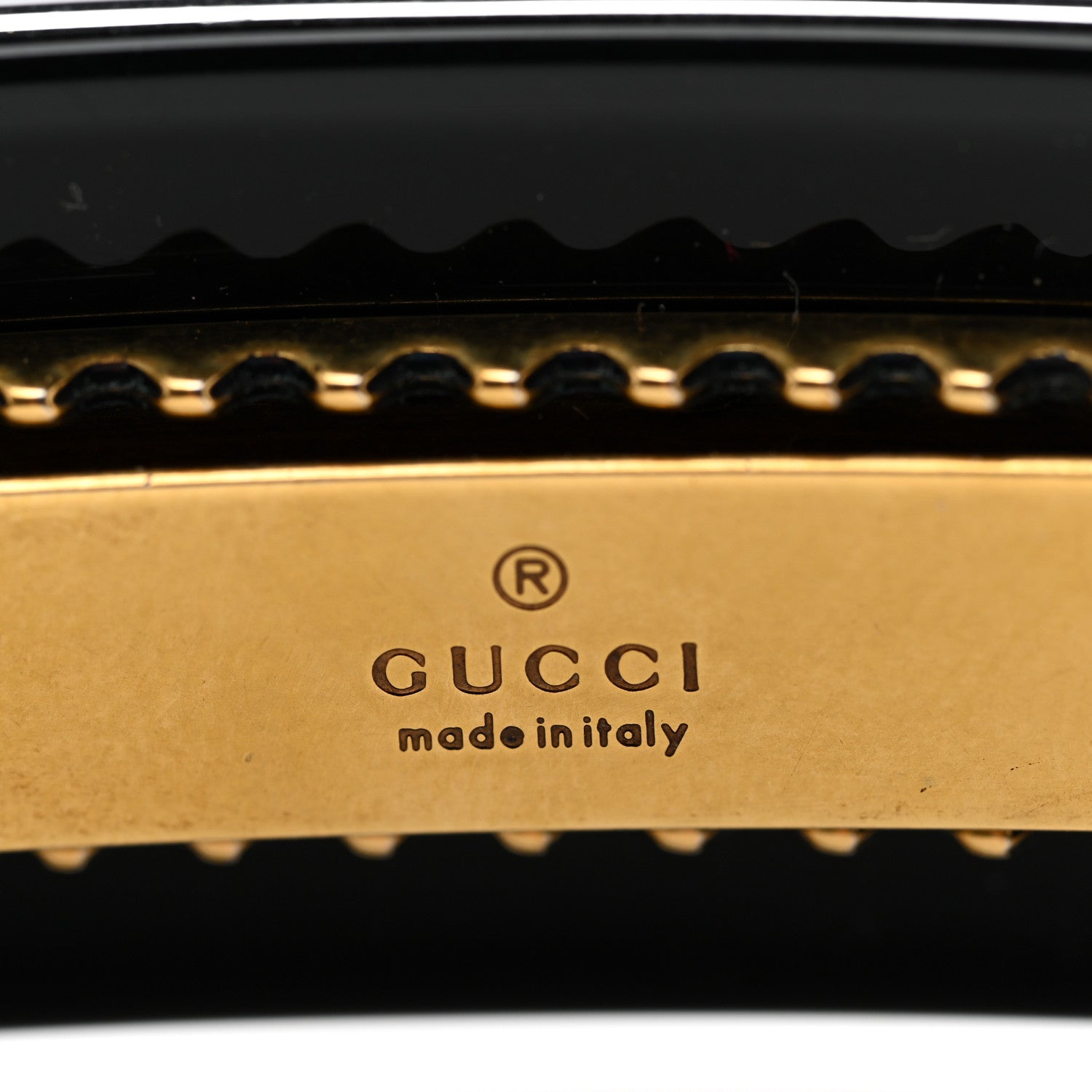 Gucci Resin Crystal Single Hair Barrette Black 3 of 3