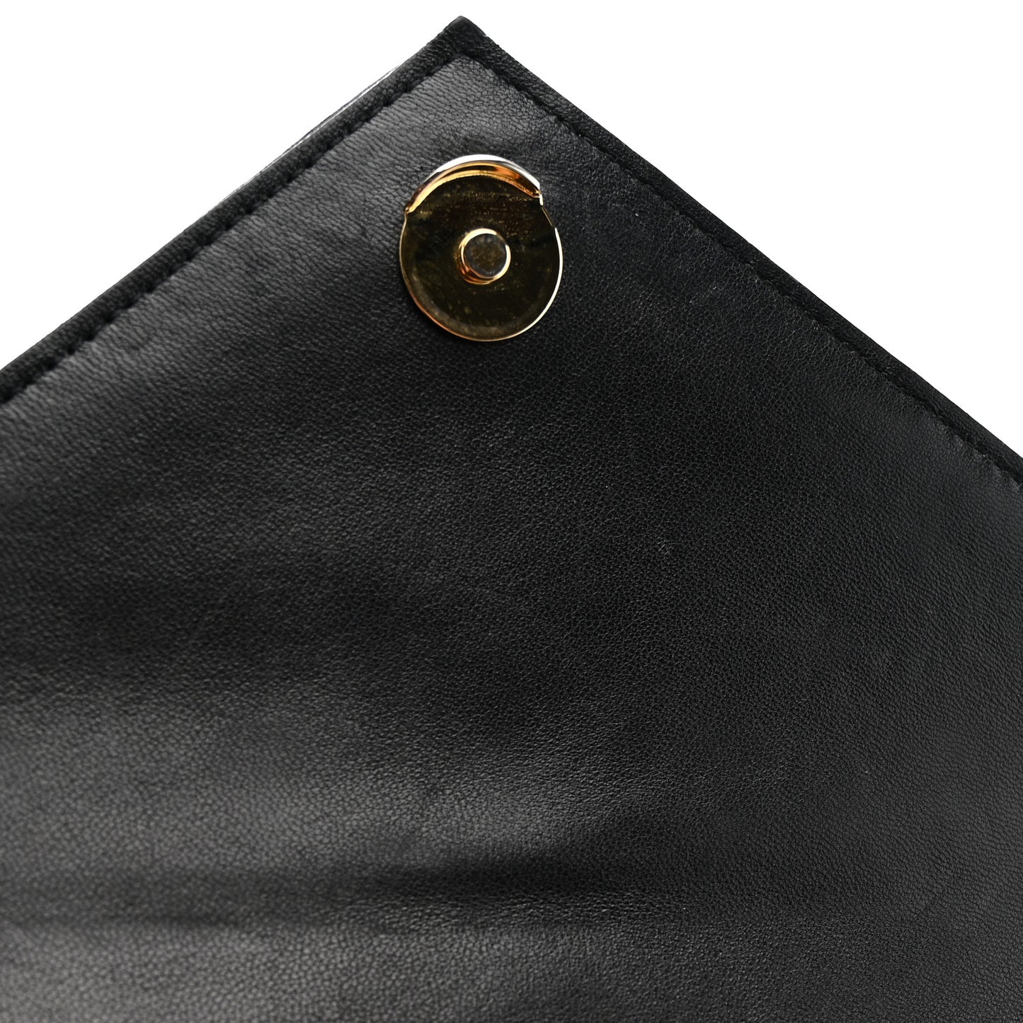 Lambskin Mixed Matelasse Triquilt Small Monogram Satchel Black