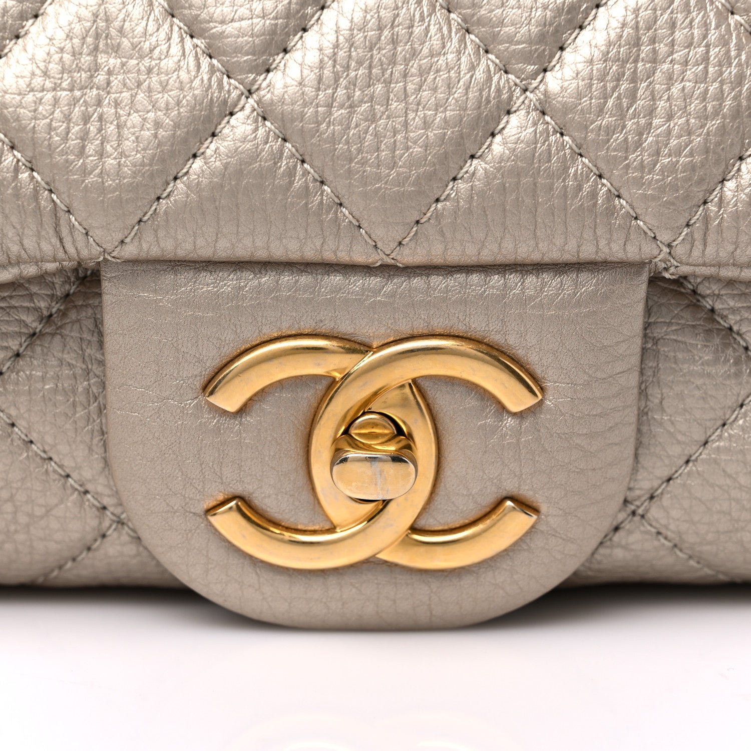 Chanel Metallic Calfskin Quilted XXL Travel Flap Bag Gold 15 of 15