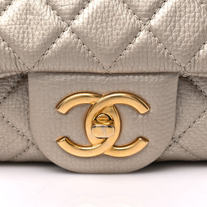 Chanel Metallic Calfskin Quilted XXL Travel Flap Bag Gold 15 of 15