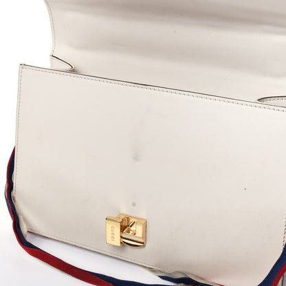 Gucci Calfskin Small Sylvie Shoulder Bag Off White 13 of 14
