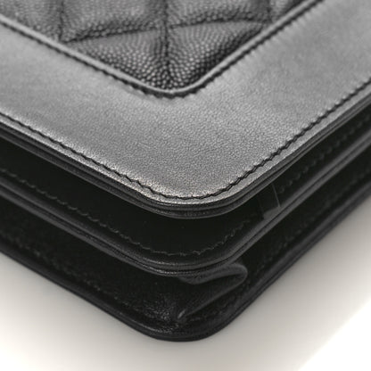 Chanel Caviar Quilted Vintage Mademoiselle Wallet On Chain WOC Black 9 of 10