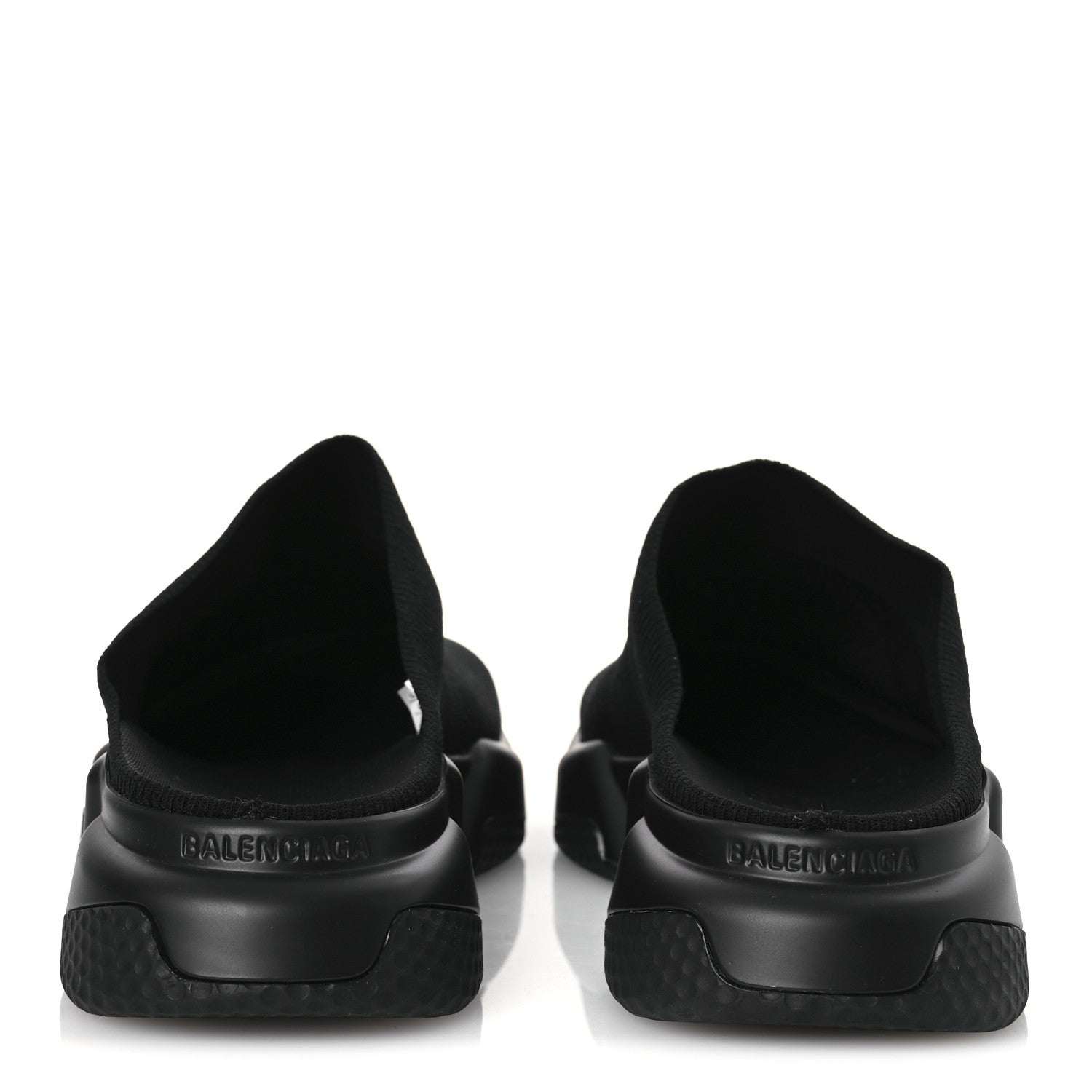 Balenciaga Neoprene Knit Womens Speed Sneakers Mules 38 Black 6 of 11