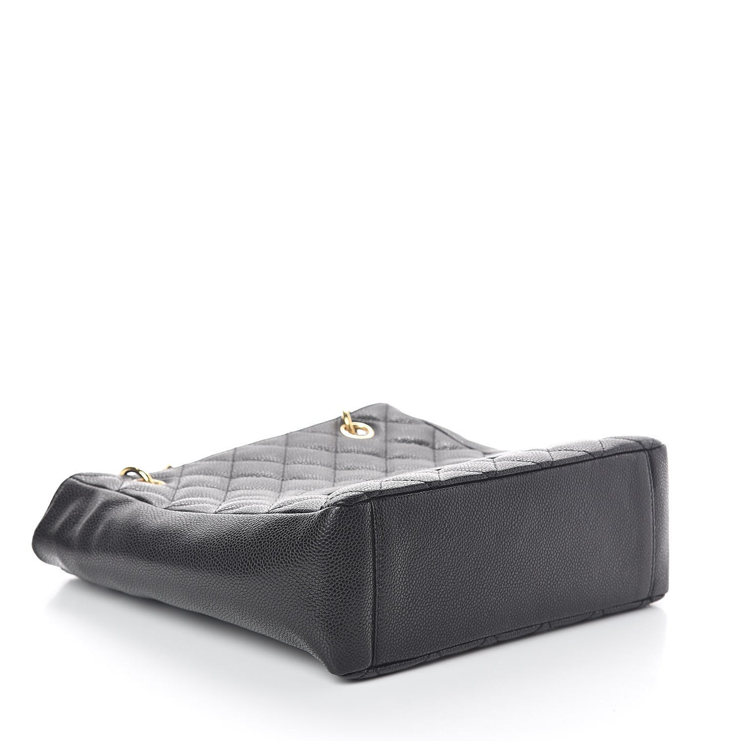 Caviar Quilted Petit Shopping Tote PST Black