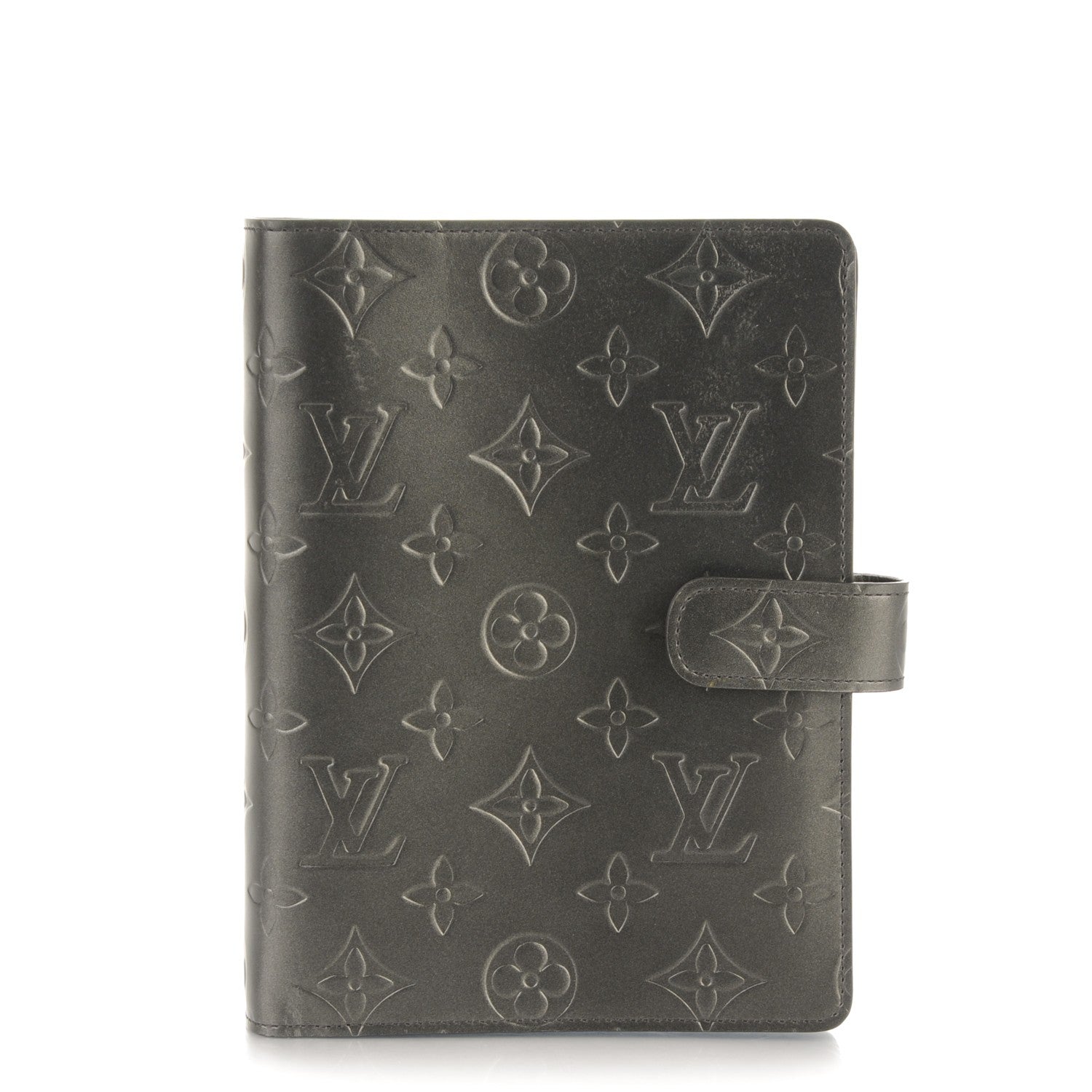 Louis Vuitton Mat Monogram Medium Ring Agenda Cover Black 1 of 6