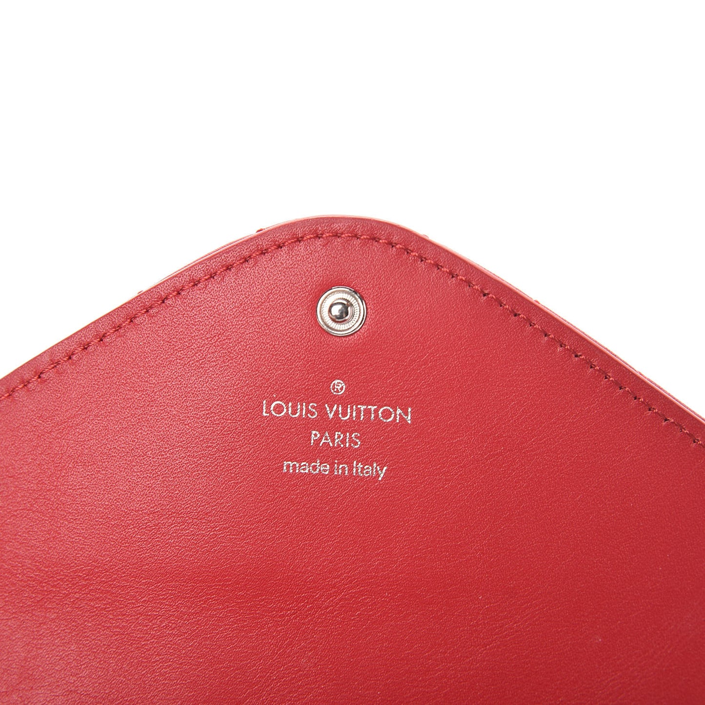 Calfskin New Wave Long Wallet Rouge