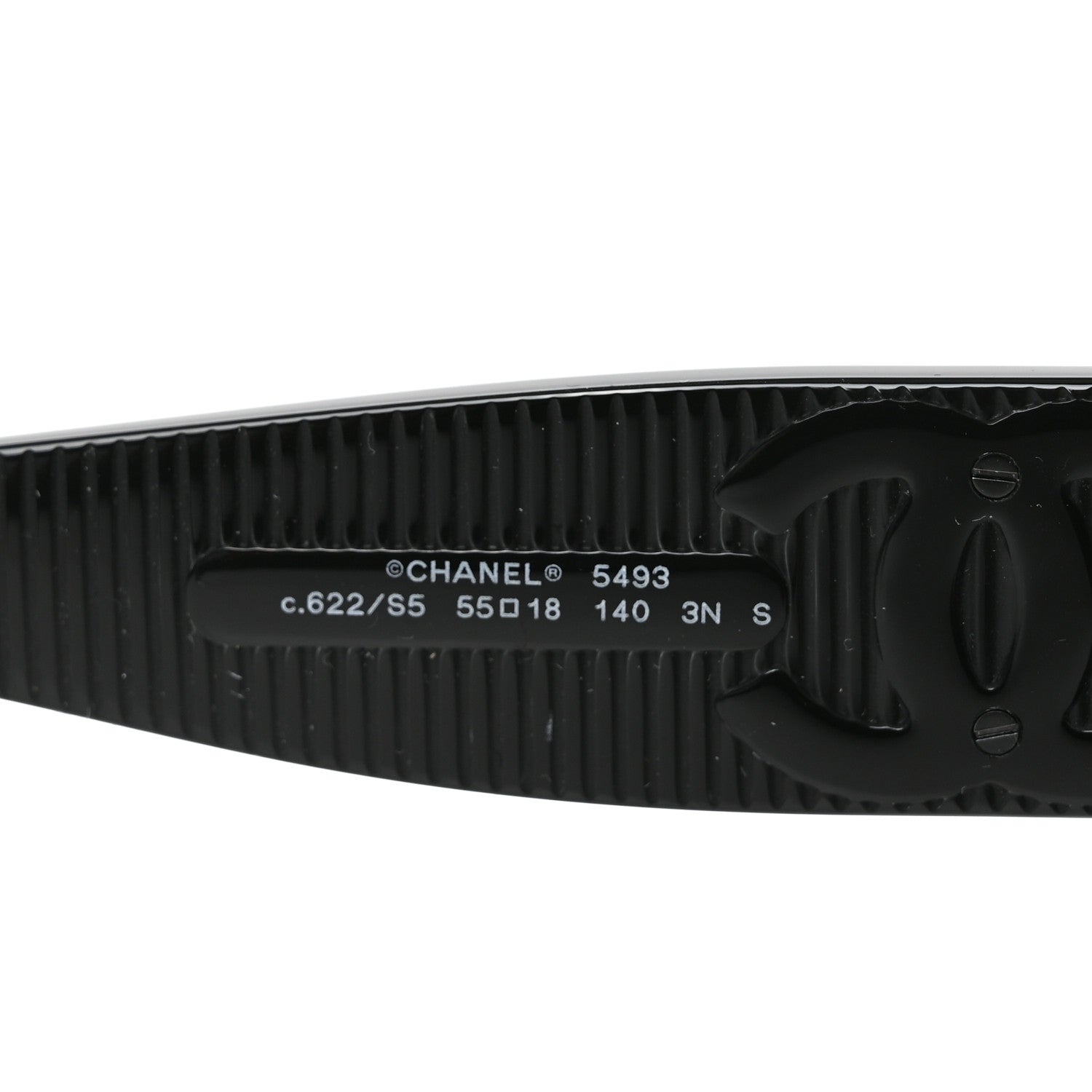 Chanel Acetate Rectangle Sunglasses 5493 Black Brown 5 of 7