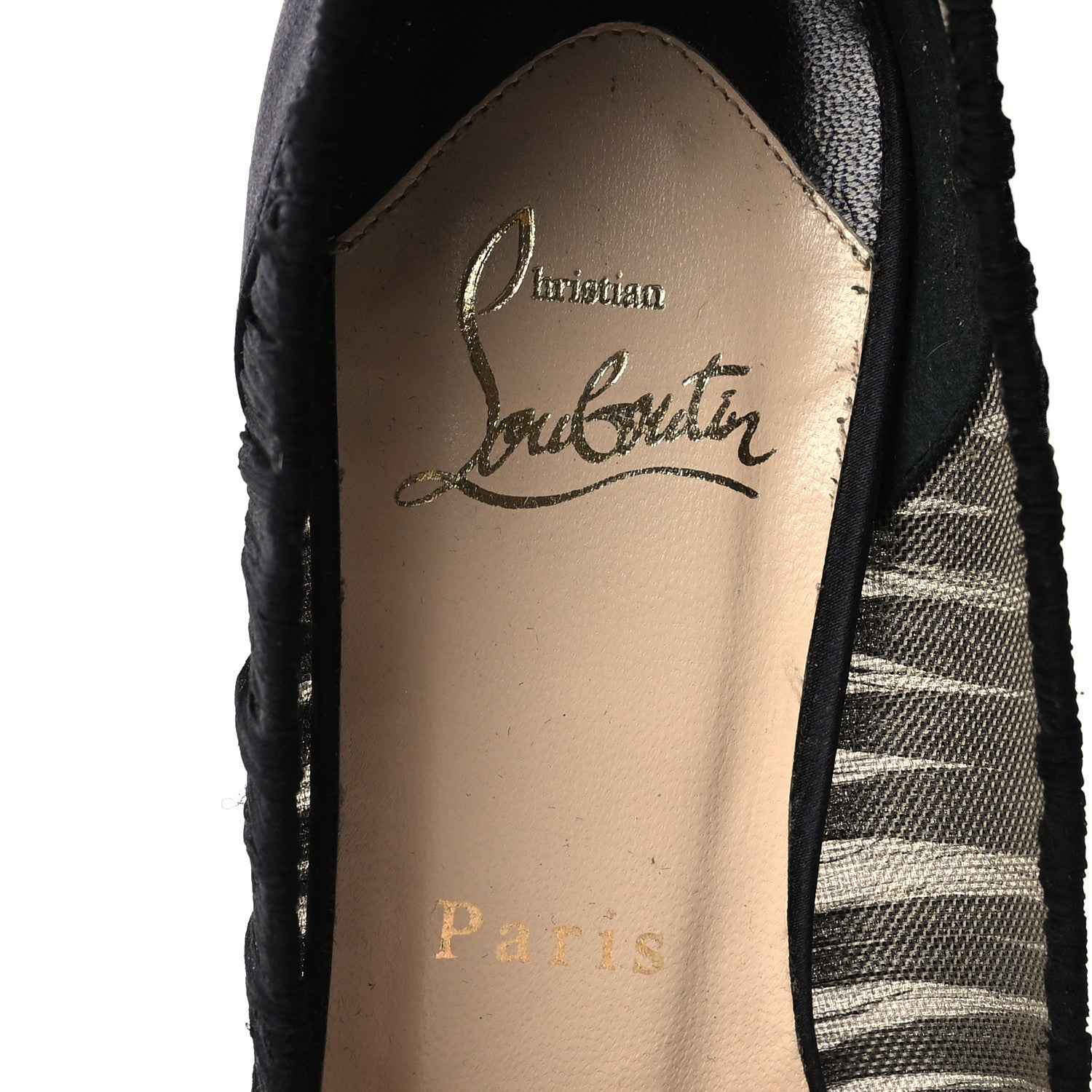 Christian Louboutin Crepe Satin Chiffon Parisienne Plato 85 Pumps 38 Black 7 of 10