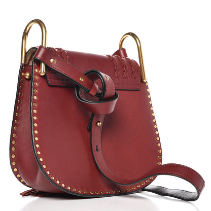 Chloe Calfskin Braided Small Hudson Shoulder Bag Sienna Red 3 of 8