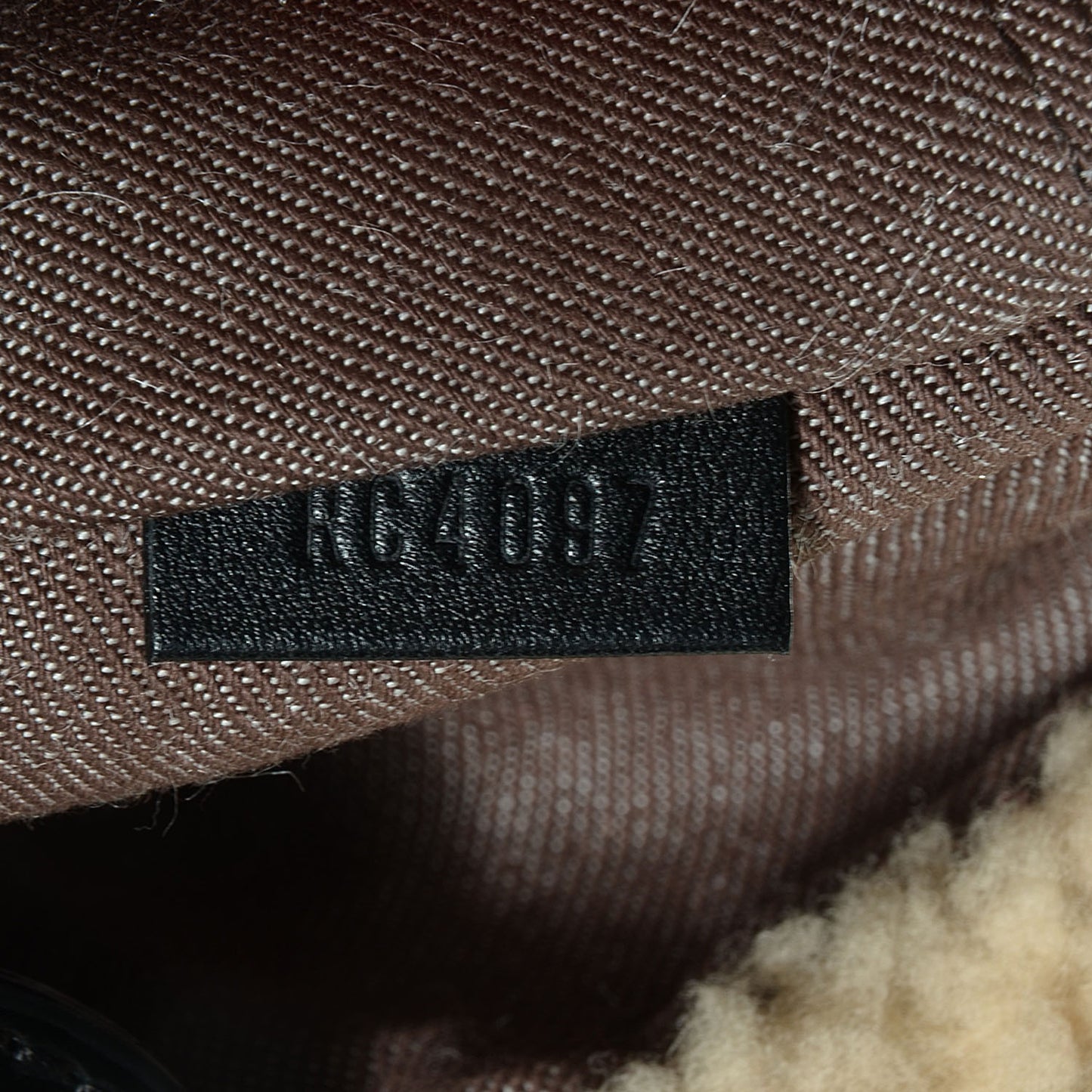 Patent Monogram Shearling Sac Thunder