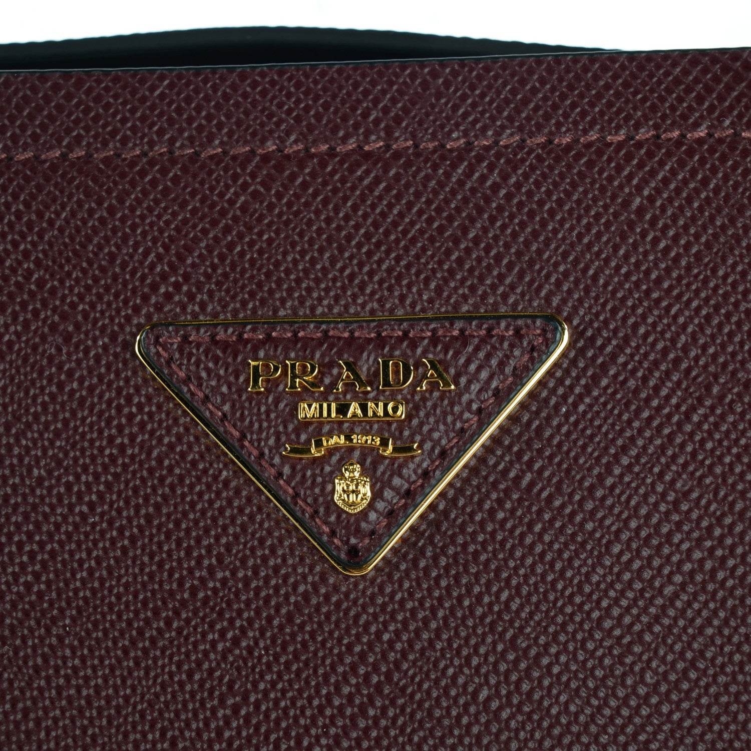 Prada Saffiano Cuir Large Double Bag Granato 8 of 11