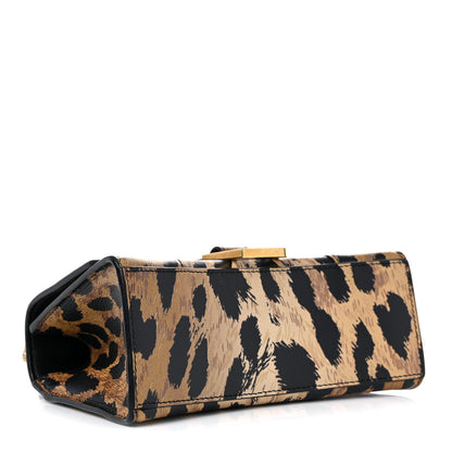 Balenciaga Smooth Calfskin Leopard Print Hourglass Top Handle Bag XS Beige 4 of 11