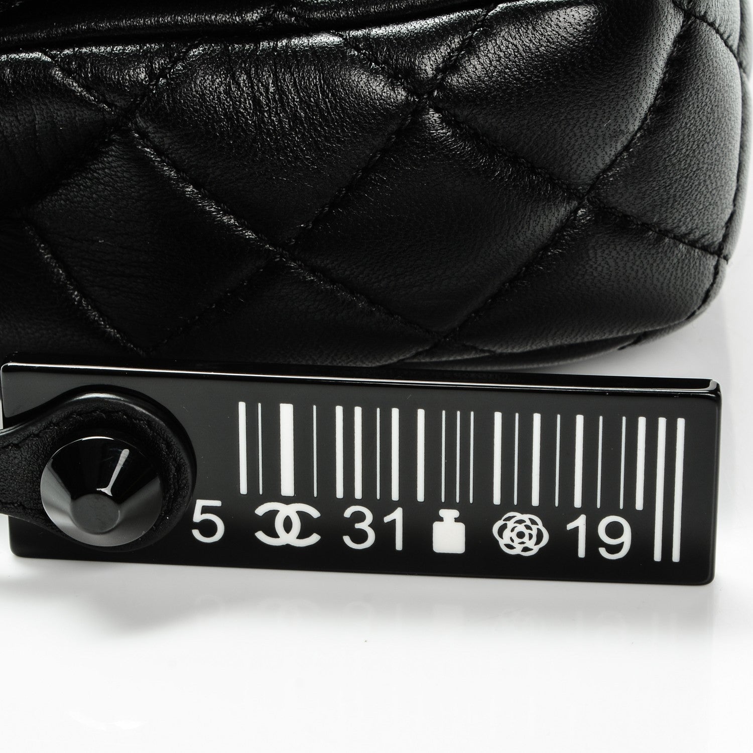 Chanel Lambskin Quilted Meat Packaged Mini Rectangular Flap Black 6 of 10