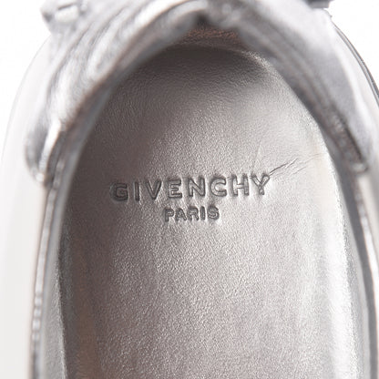 Givenchy Calfskin Band Logo Womens Urban Street Sneakers 38 Argent 5 of 9