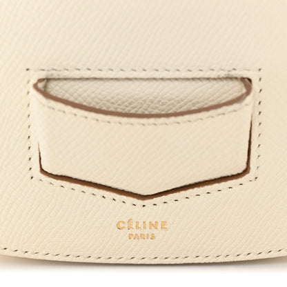 Celine Grained Calfskin Small Trotteur White 6 of 12