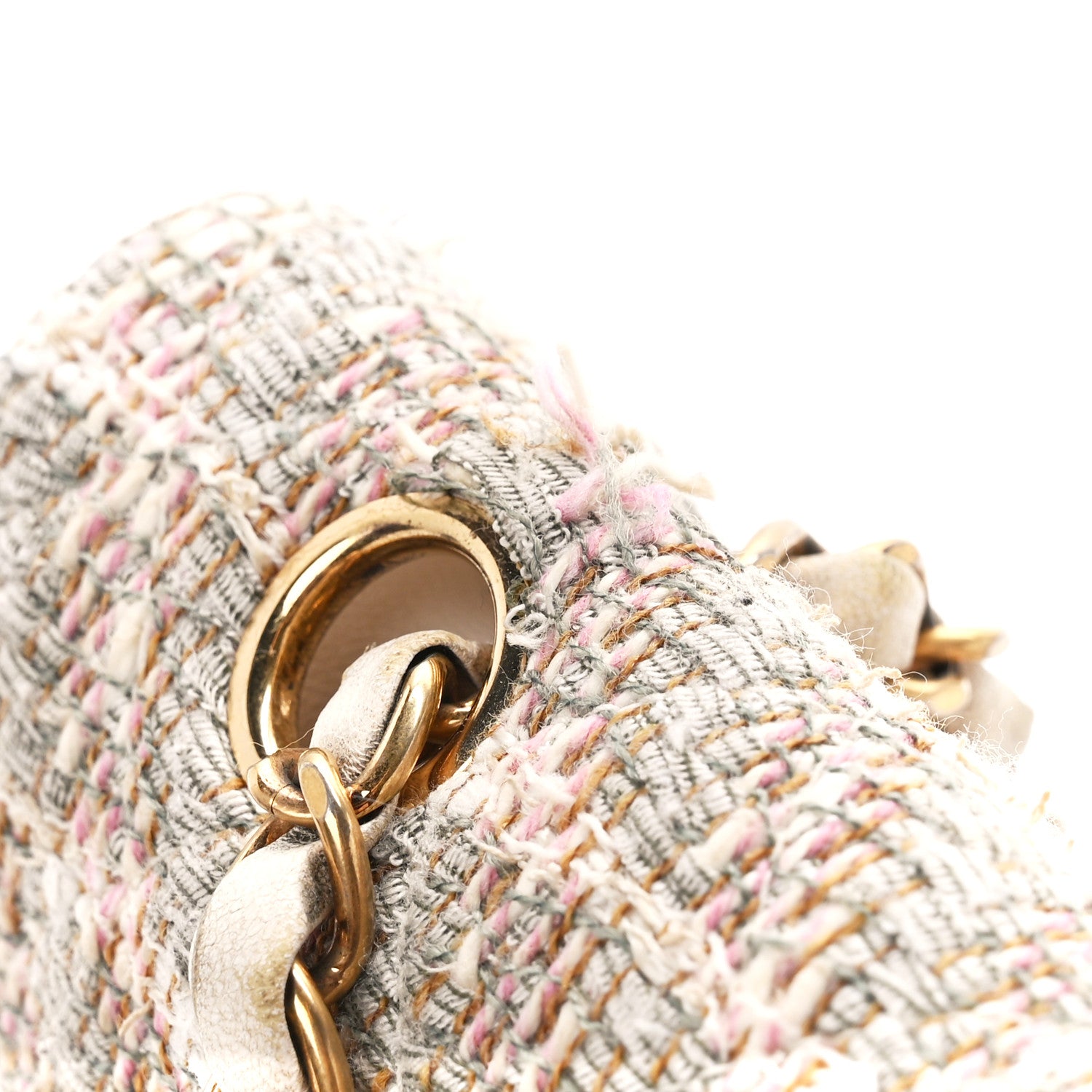 Chanel Tweed Quilted Medium Double Flap Beige Multicolor 15 of 15