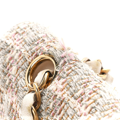 Chanel Tweed Quilted Medium Double Flap Beige Multicolor 15 of 15