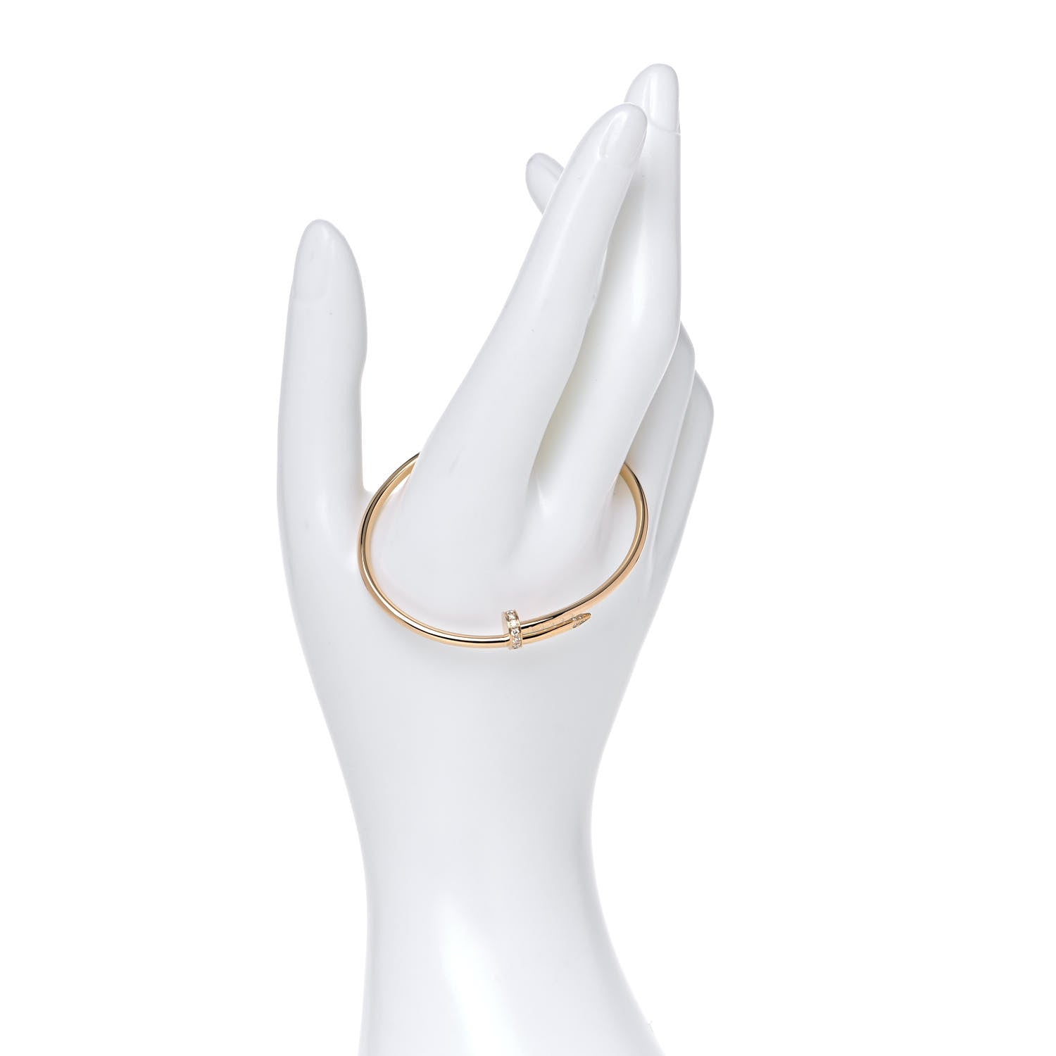 Cartier 18K Yellow Gold Diamond Small Juste Un Clou Bracelet 15 2 of 5