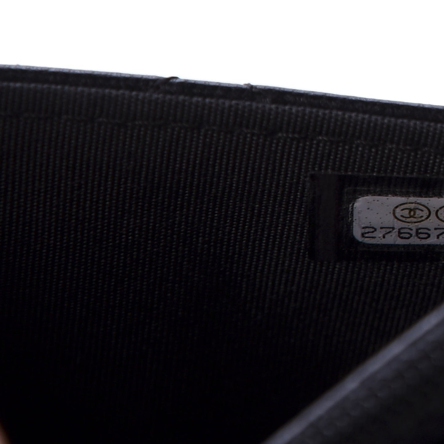Lambskin Quilted Trendy CC Wallet On Chain WOC Black