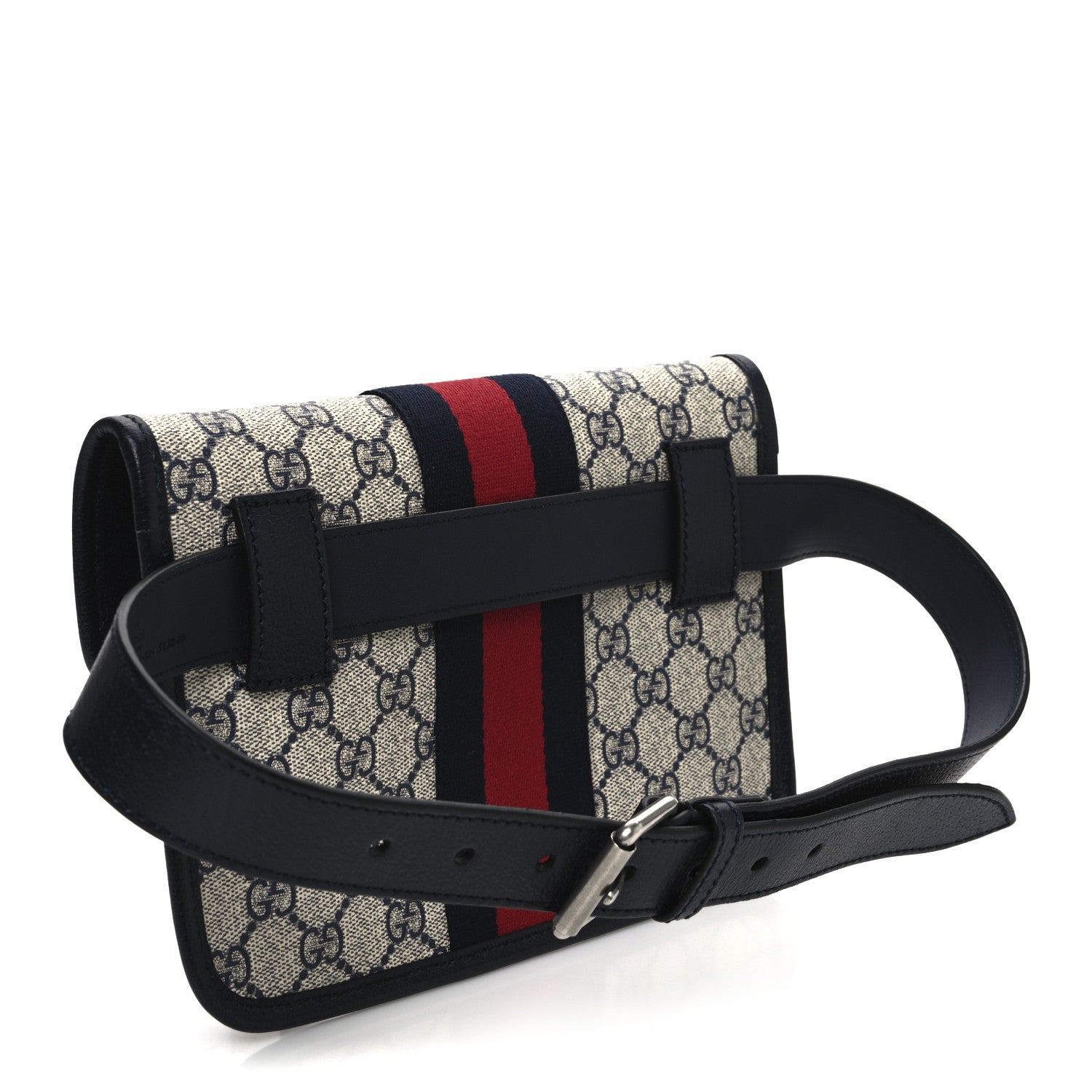 Gucci GG Supreme Monogram Web Small Ophidia Belt Bag 80 32 Beige Navy 4 of 19