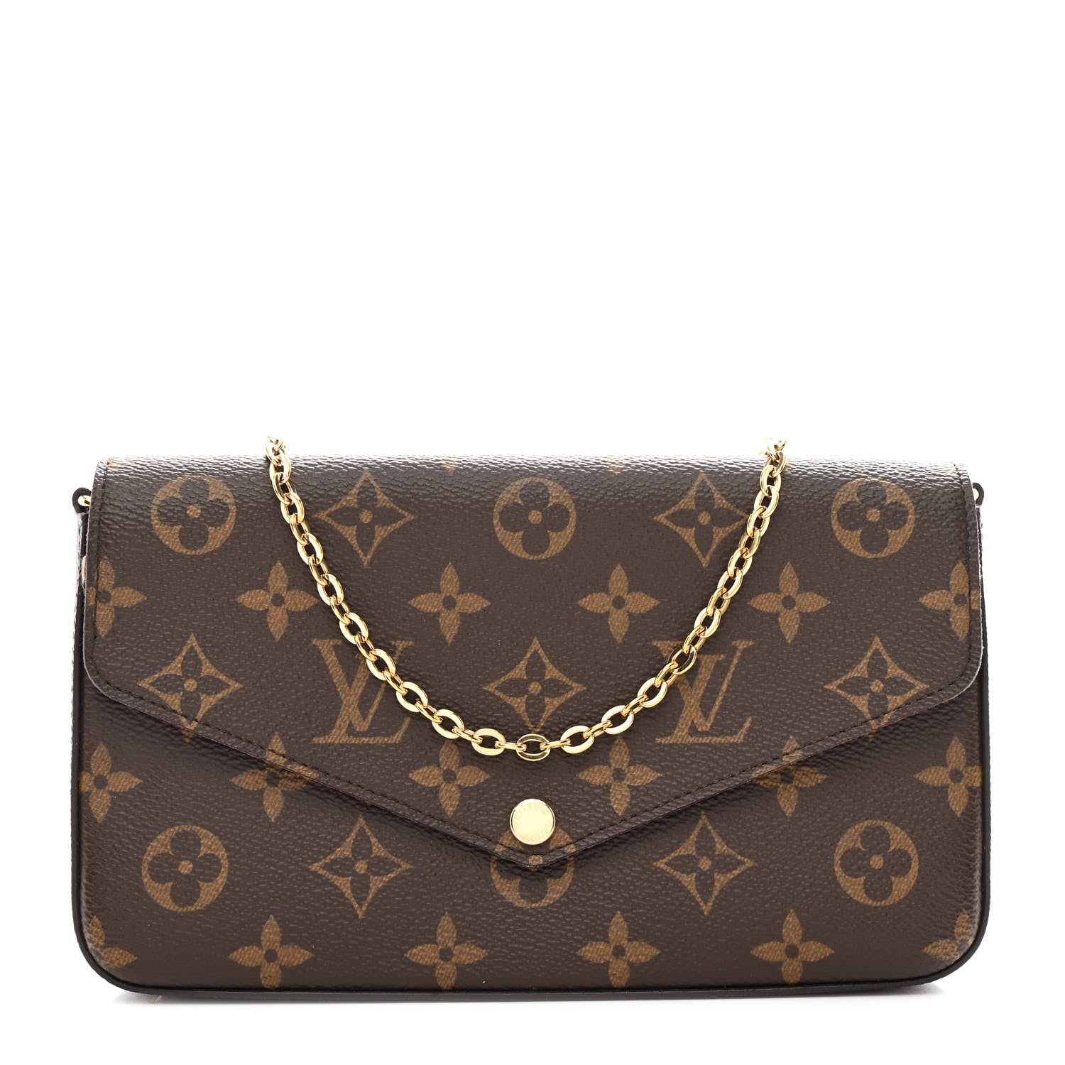 Louis Vuitton Monogram Pochette Felicie Chain Wallet Fuchsia 1 of 11