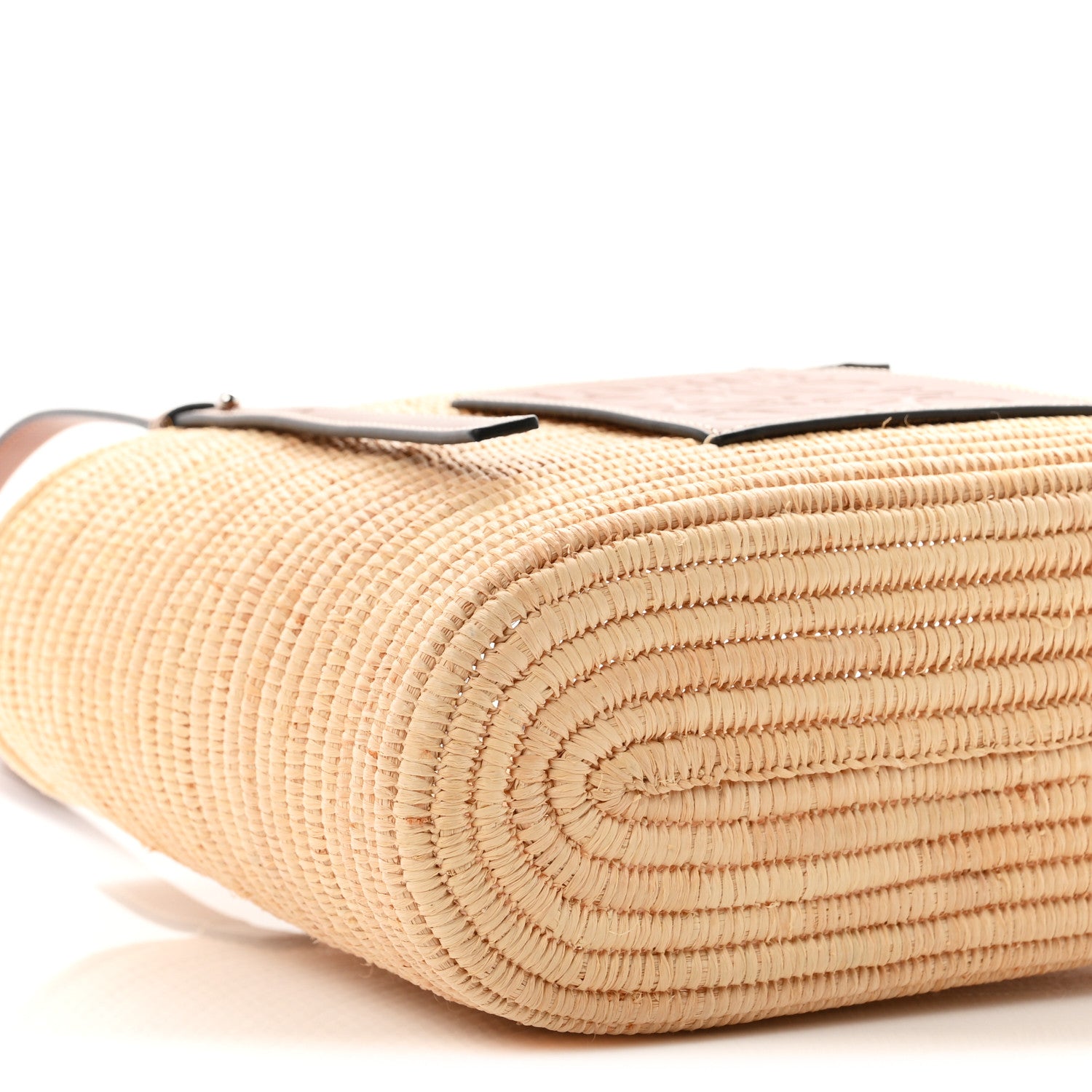 Loewe Raffia Small Square Basket Tote Bag Natural Tan 9 of 10