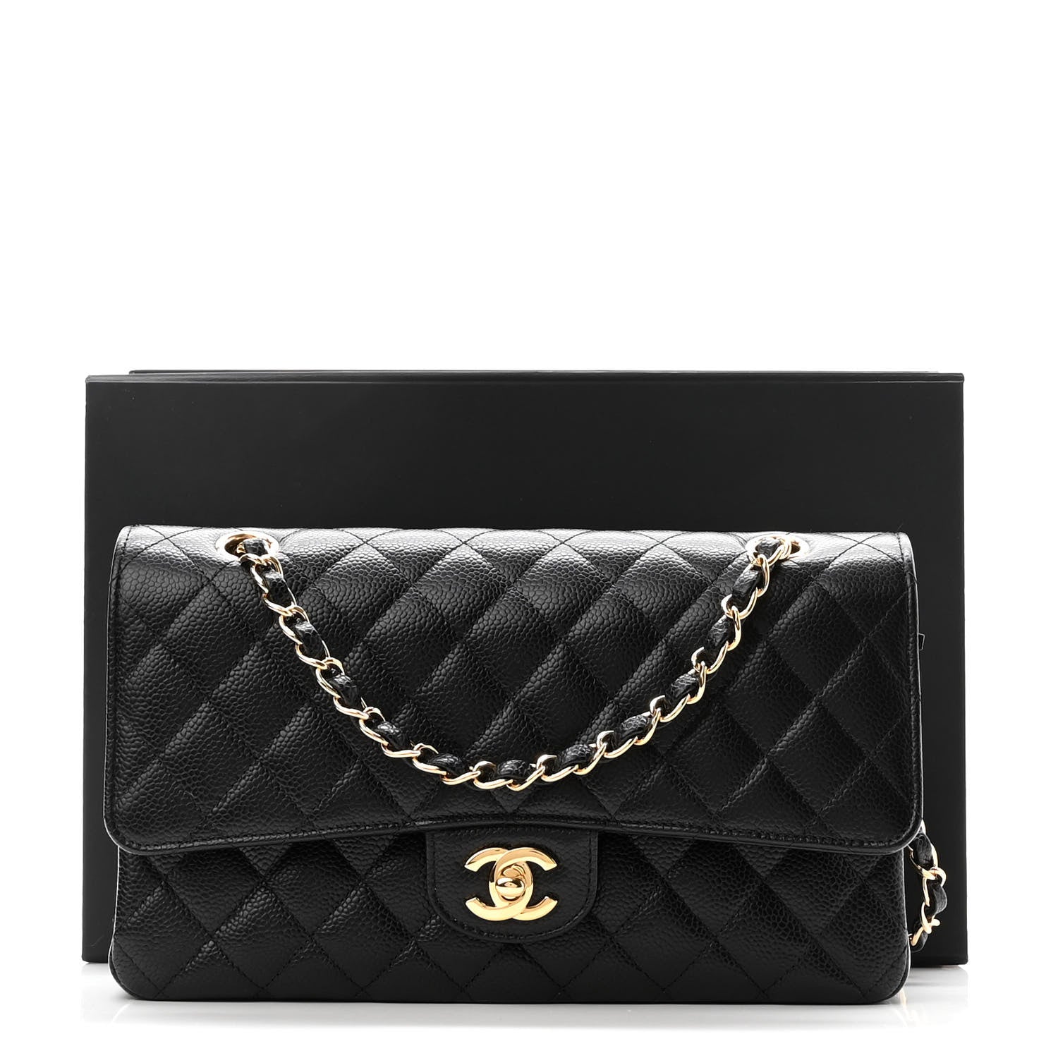 Chanel Caviar Quilted Medium Double Flap Black 11 of 11