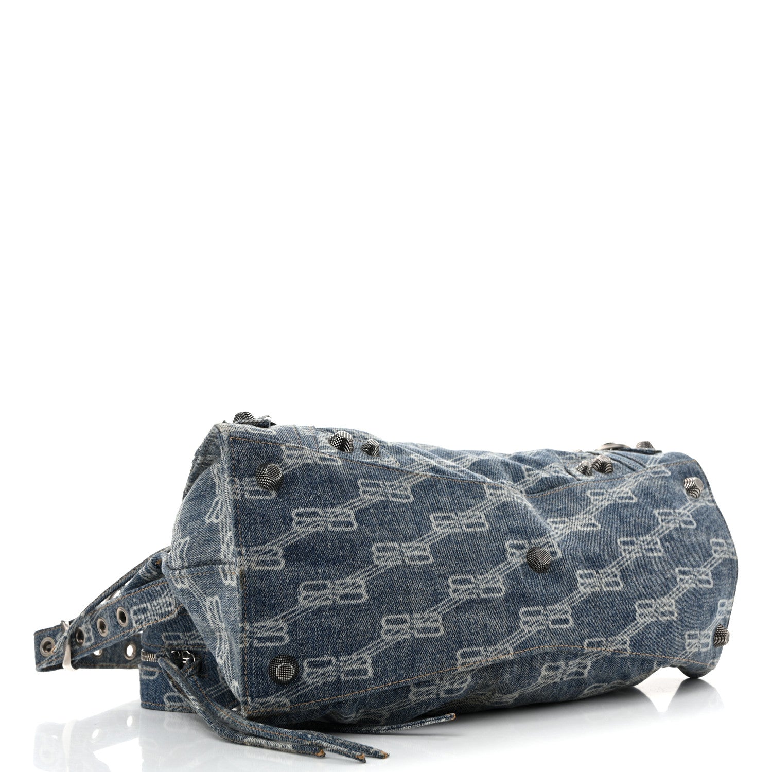 Balenciaga Denim BB Monogram Neo Cagole City Handbag Blue 1890976