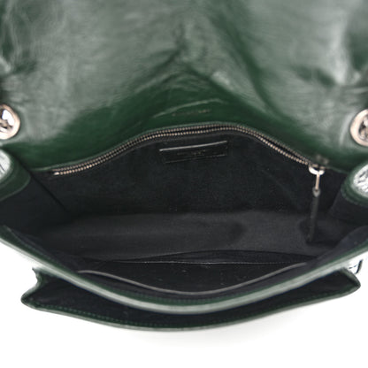 Saint Laurent Crinkled Calfskin Matelasse Monogram Medium Niki Chain Satchel Dark Green 5 of 10