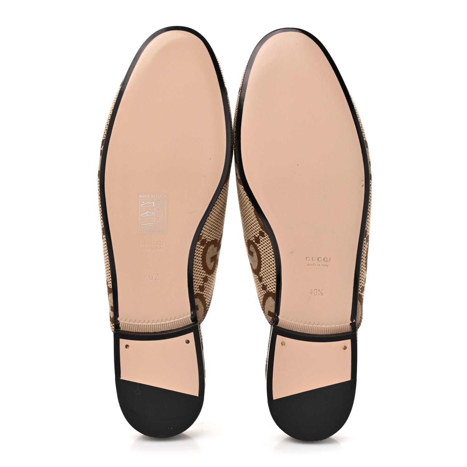 Gucci Monogram Jumbo GG Malaga Kid Womens Princetown Slippers 40.5 Camel Ebony New Acero Beige 5 of 8