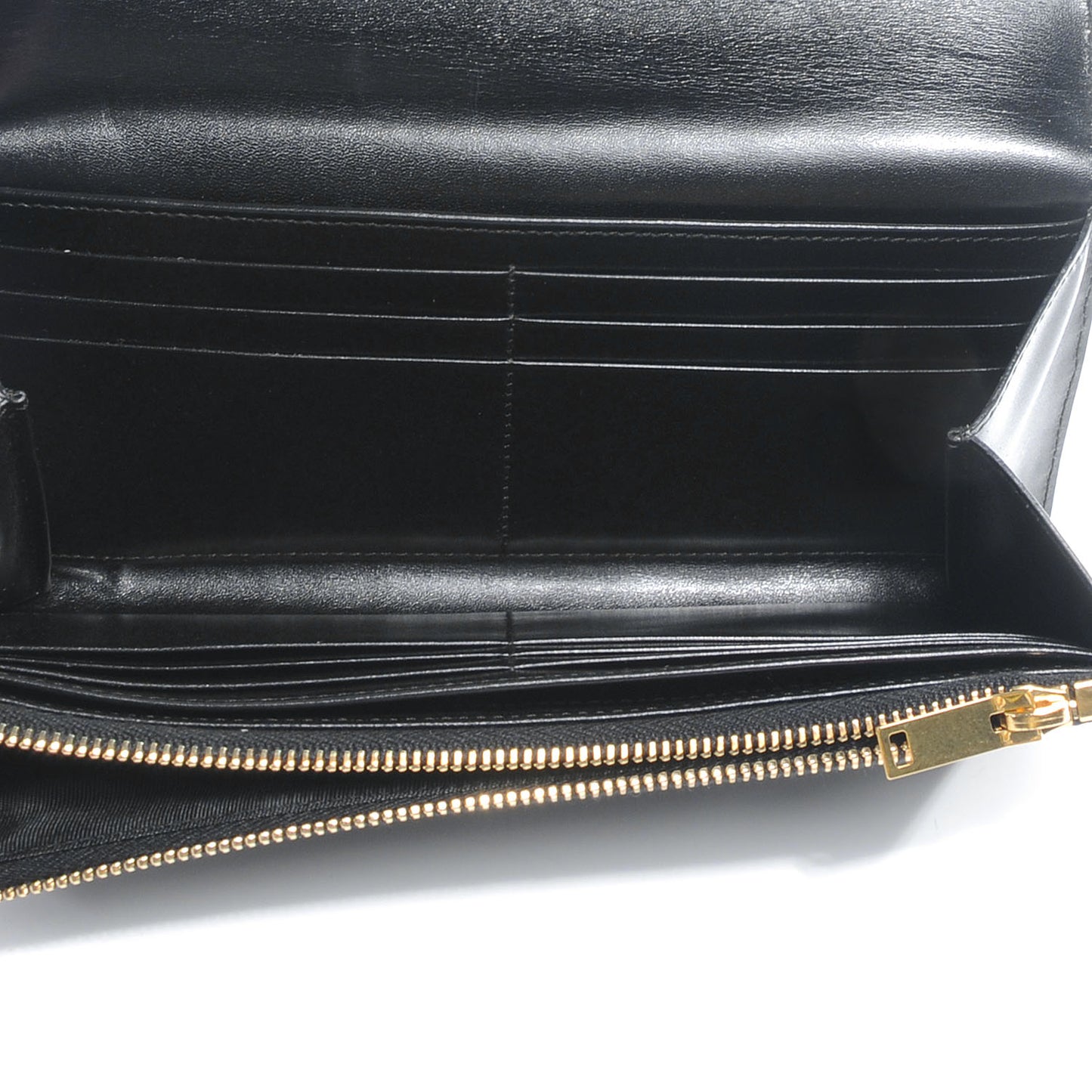Leather Classic Large Flap Wallet Black