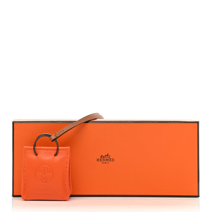 Hermes Milo Lambskin Swift Shopping Bag Charm Feu Gold 5 of 5