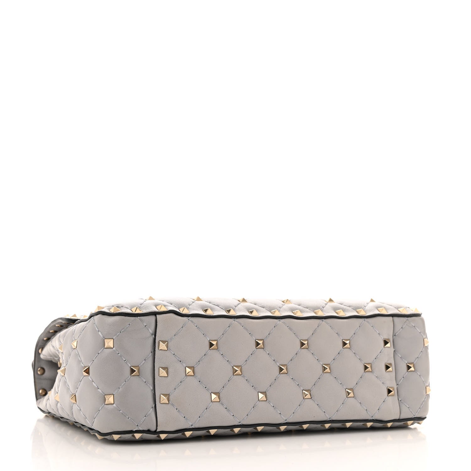 Valentino Garavani Nappa Medium Rockstud Spike Shoulder Bag Pastel Grey 4 of 13