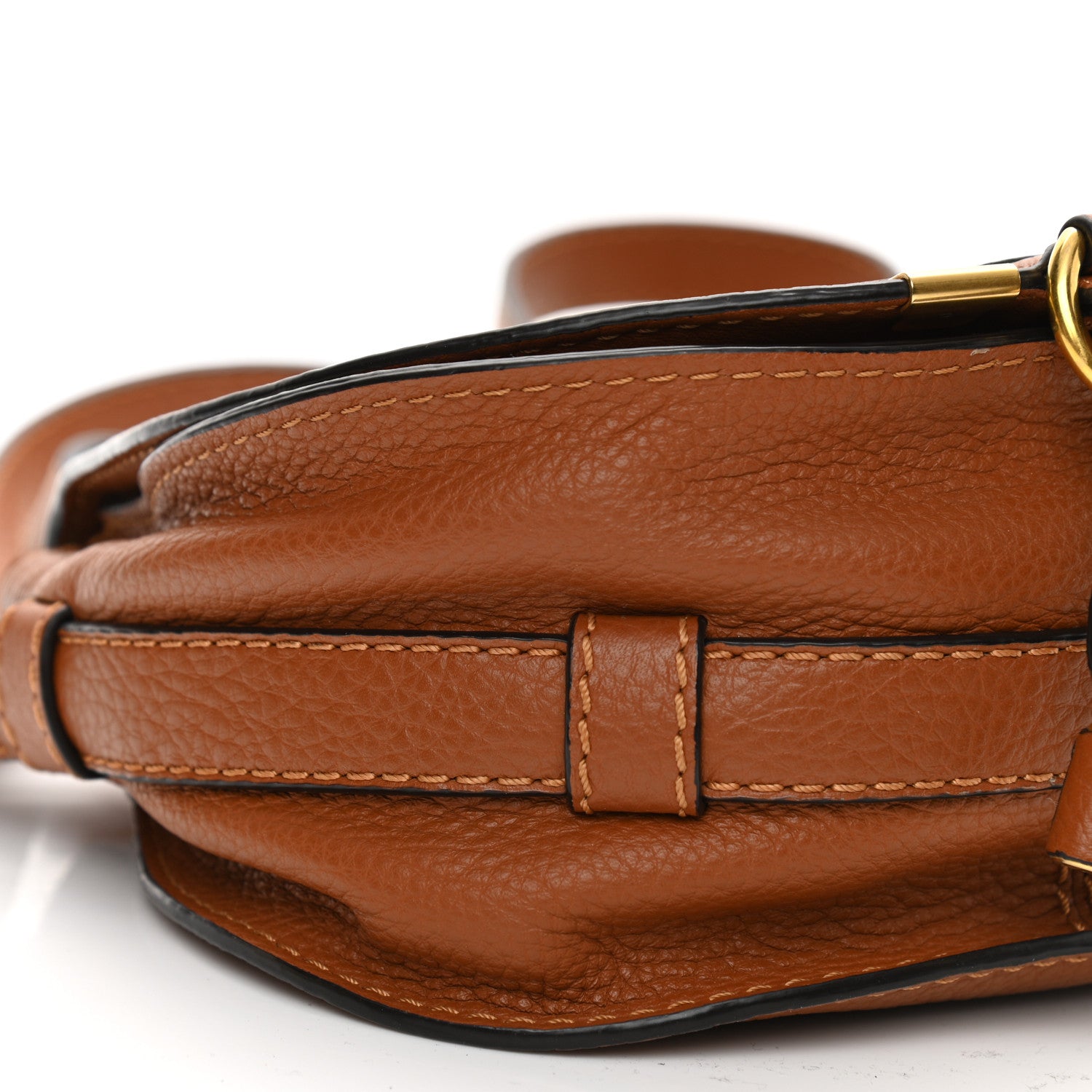 Chloe Calfskin Mini Marcie Round Crossbody Bag Tan 9 of 11