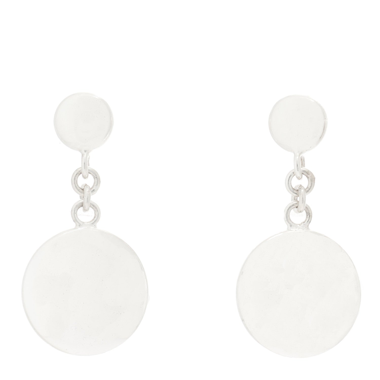 Tiffany Sterling Silver Round Drop Earrings 1 of 5