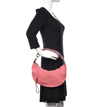 Gucci Guccissima Half Moon Hobo Sushi Pink 2 of 9