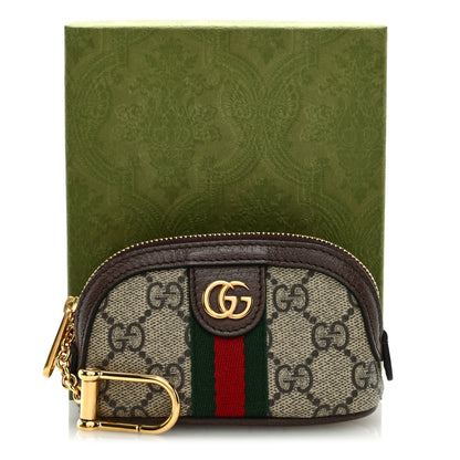 Gucci GG Supreme Monogram Web Ophidia Dome Key Pouch Beige New Acero 8 of 8