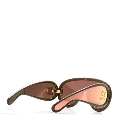 Loewe Acetate Anagram Wave Mask Sunglasses LW40108I Green 4 of 7
