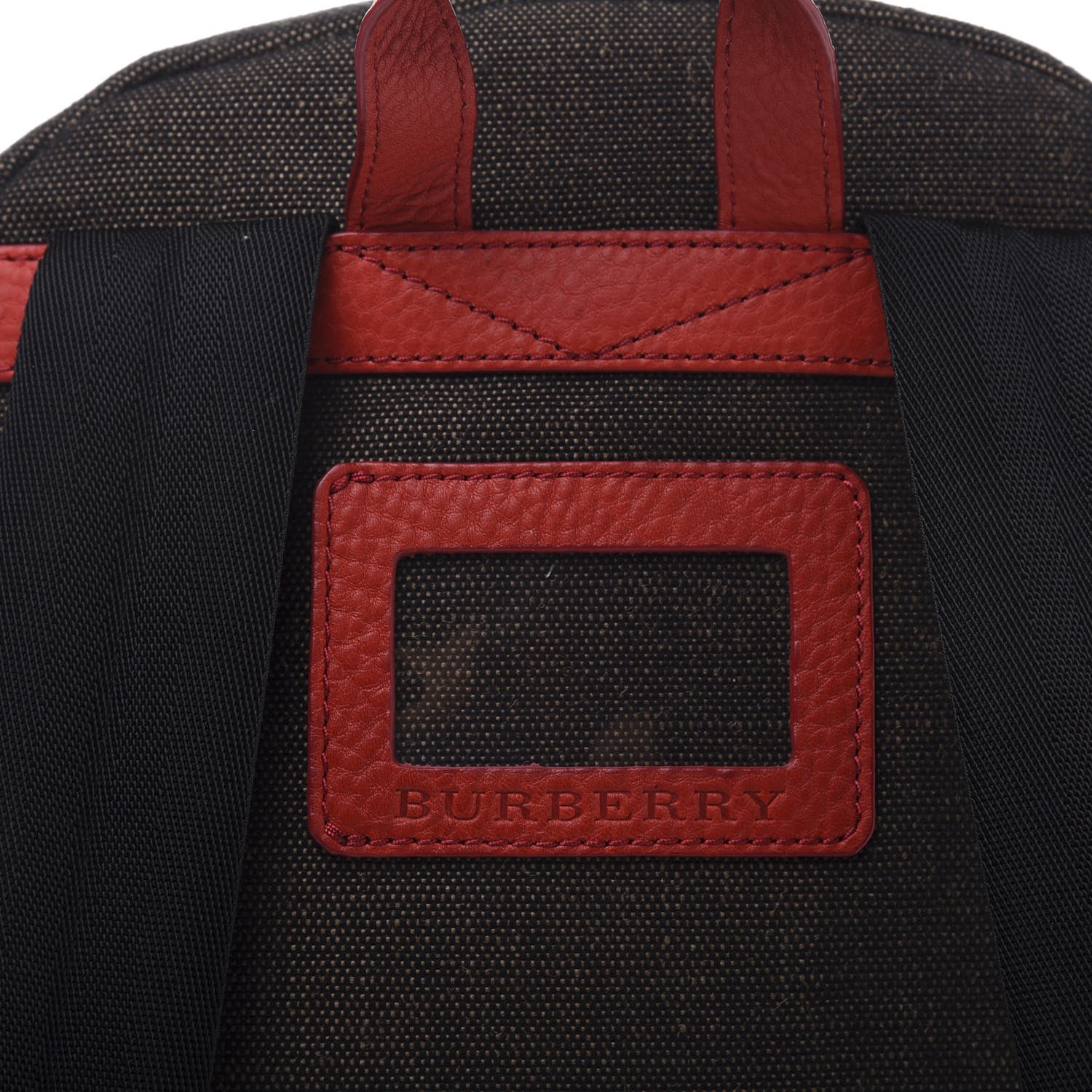 Burberry Jute Calfskin Mega Check Children's Backpack Red 10 of 12