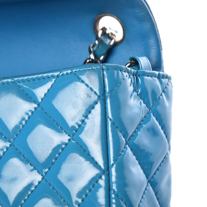 Chanel Patent Quilted Mini Rectangular Flap Turquoise 8 of 10