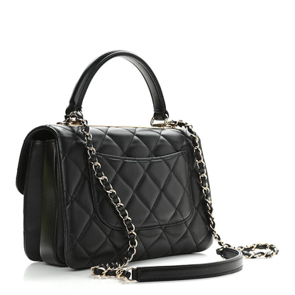 Chanel Lambskin Quilted Small Trendy CC Dual Handle Flap Bag Black 3 of 8