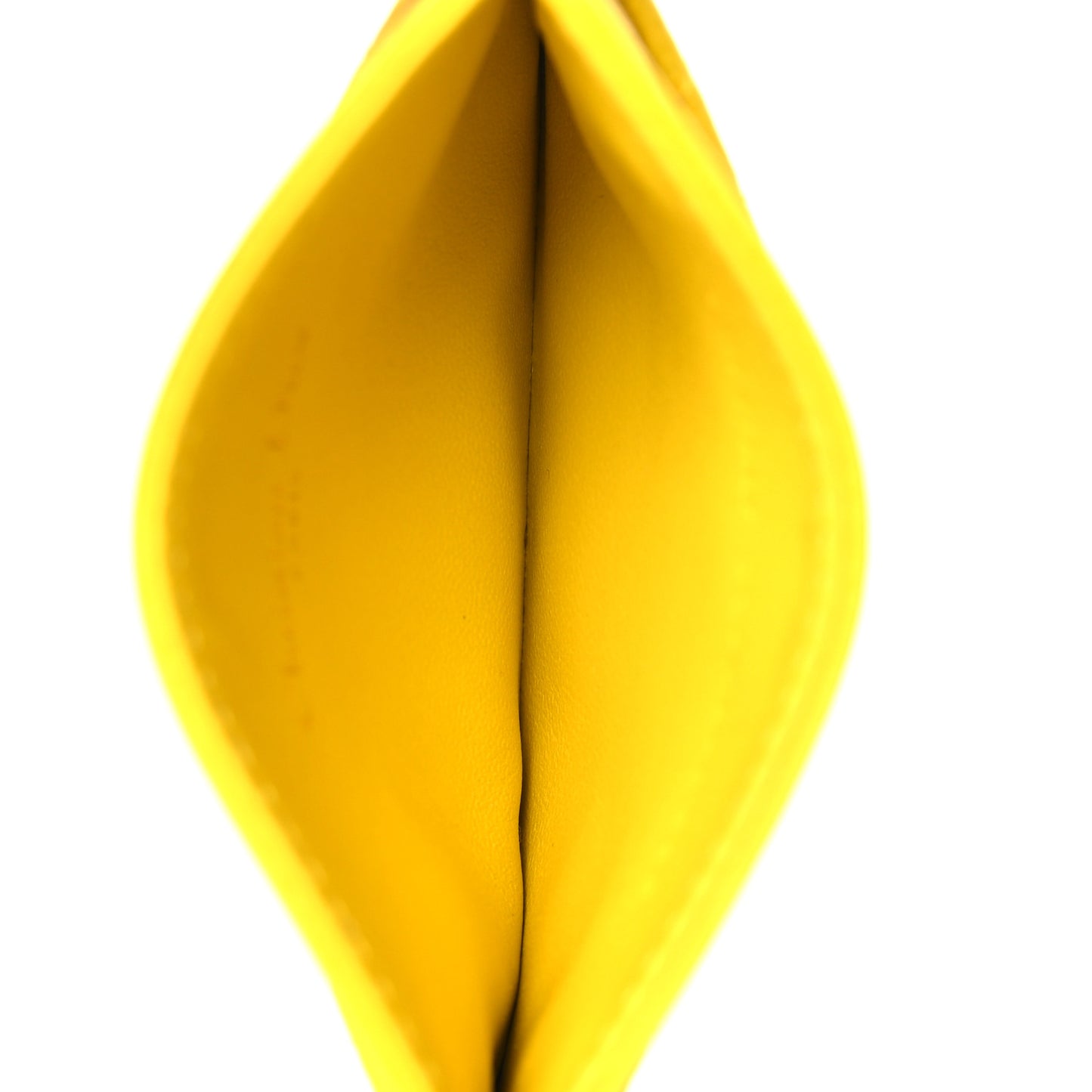 Supple Calfskin Cannage Caro Five-Slot Card Holder Yellow