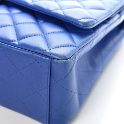 Chanel Lambskin Quilted Maxi Double Flap Blue 12 of 19